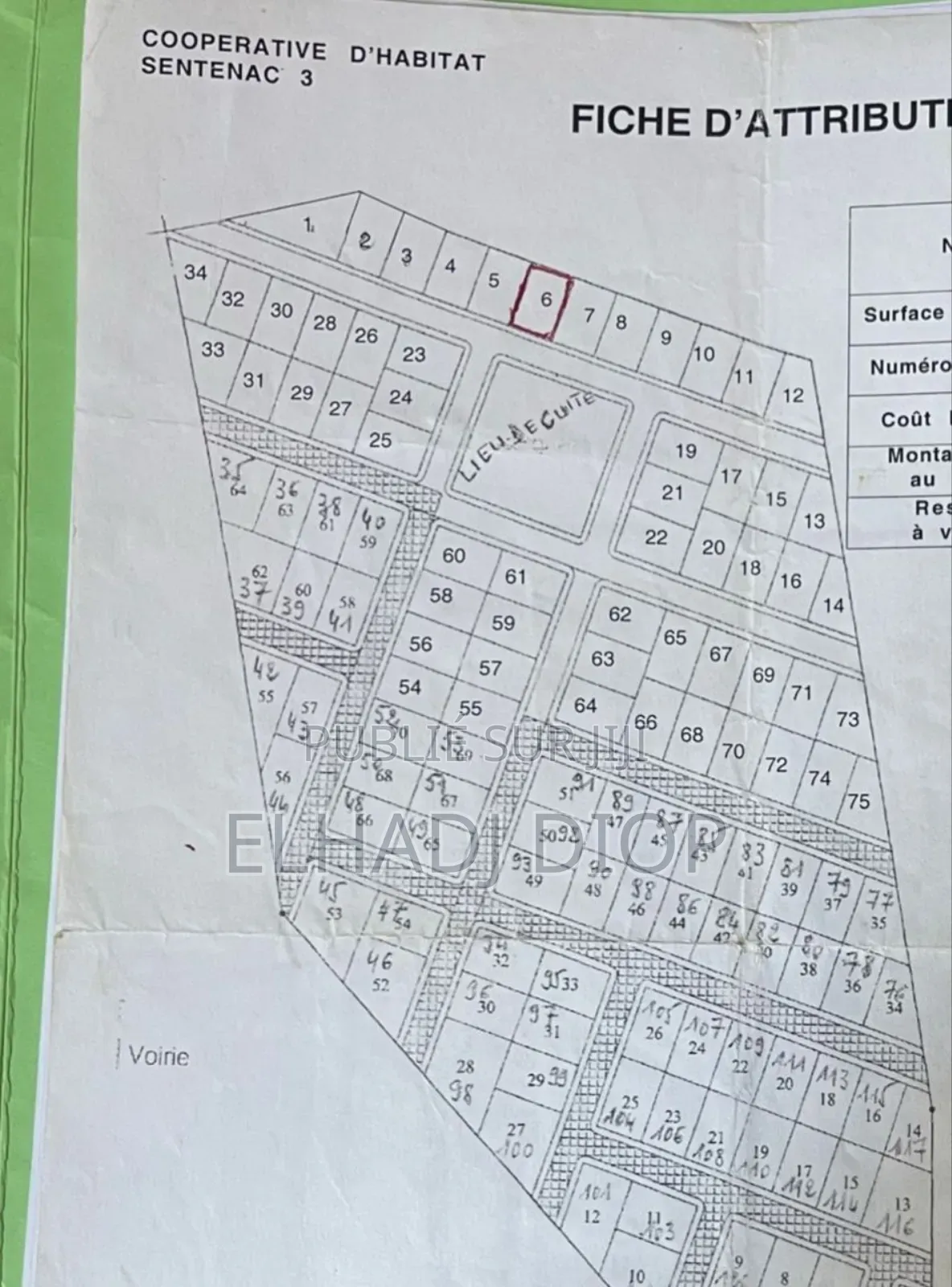 Terrain a Vendre Keur Ndiaye Lo