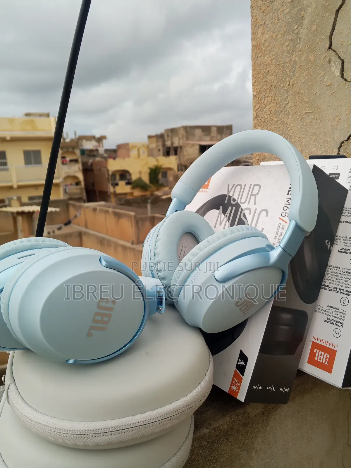 Casque JBL Tune M65 Bleu Avec Sacoche De Protection Puissant Et Chic