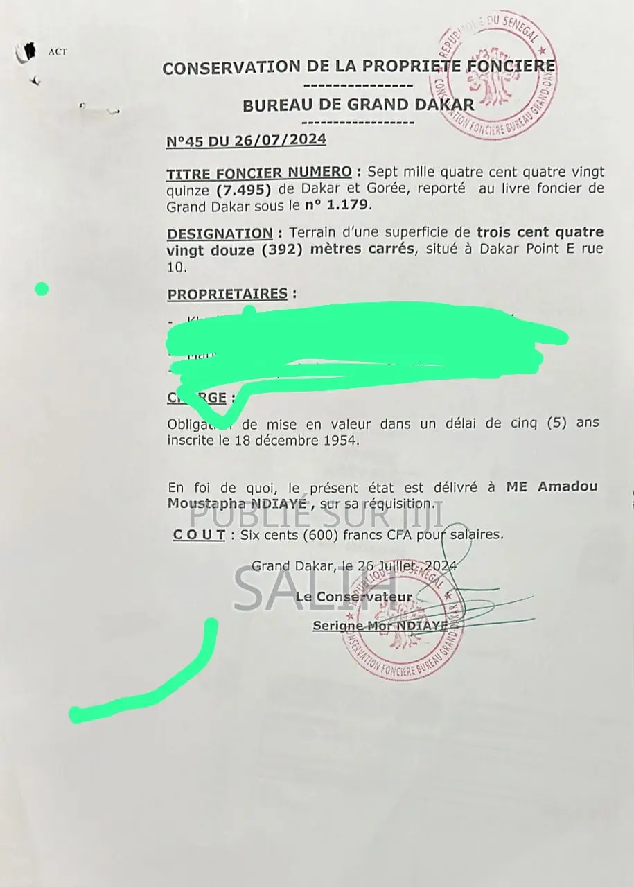 6chbre Villa dans Salih-Immo Et, Fann-Point E-Amitié à Vendre