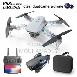 Photo - Drone E88 Pro Led Avec Deux Caméras Et Deux Batteries