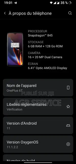 OnePlus 6T 128 GB Noir