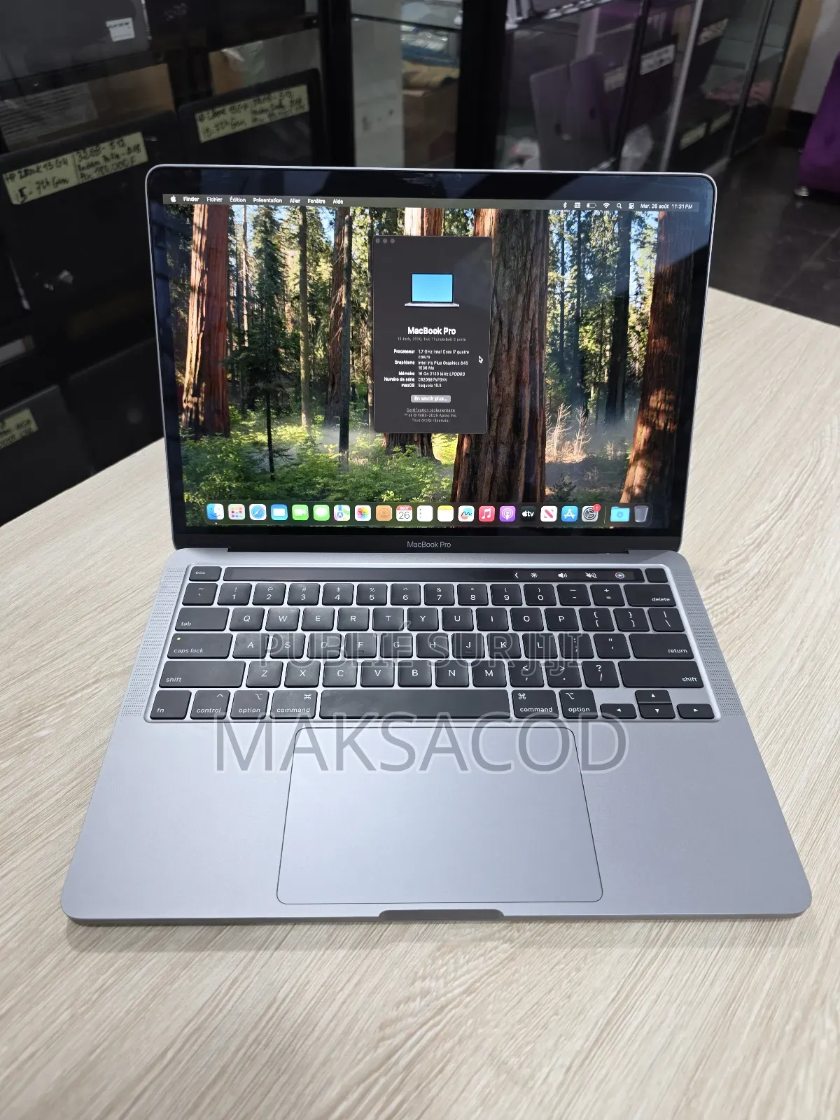 Ordinateur Portable Pomme MacBook Pro 2020 16GB Intel Core I7 SSD 512GB