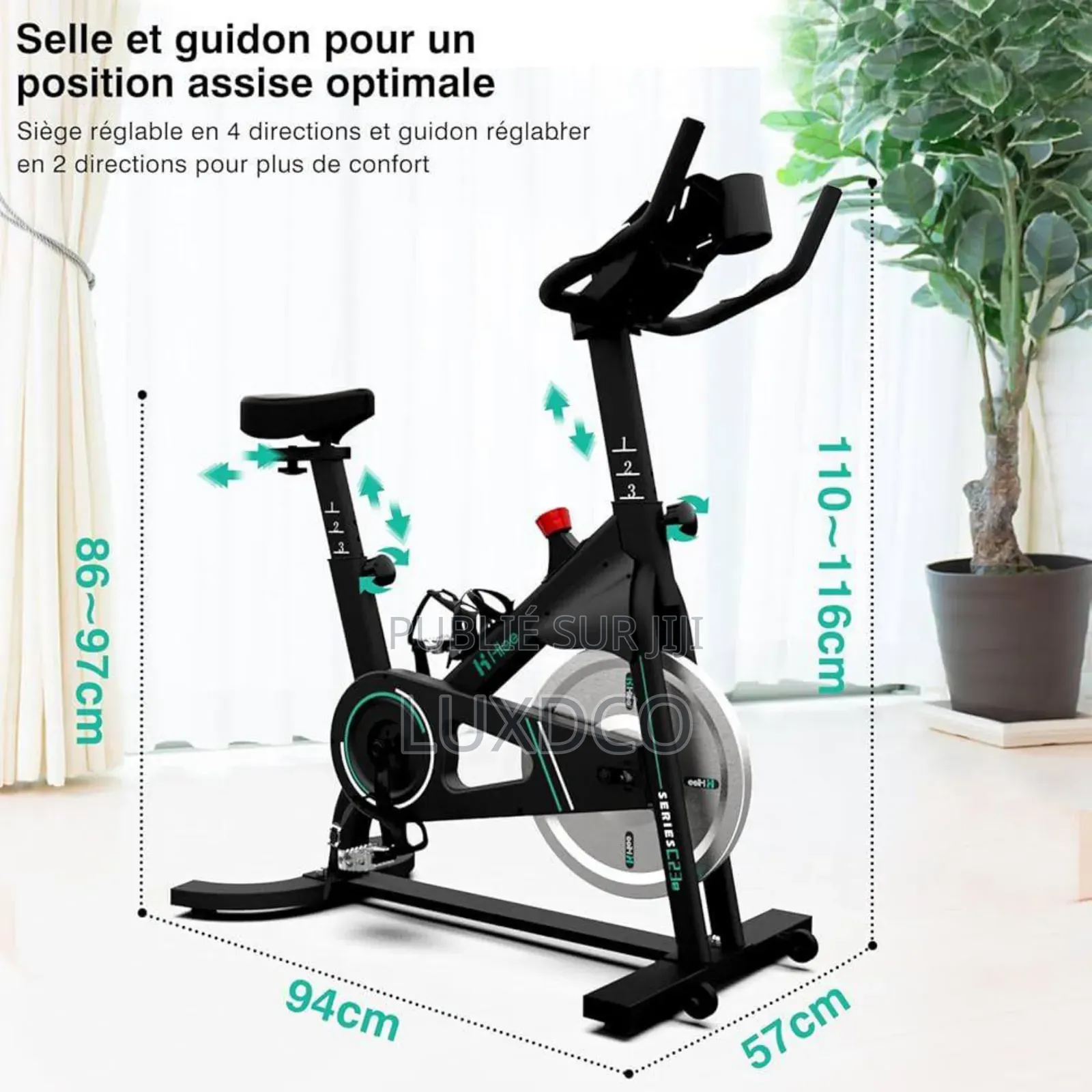 Vélo D'appartement Professionnel Avec Volant, Écran Lcd.