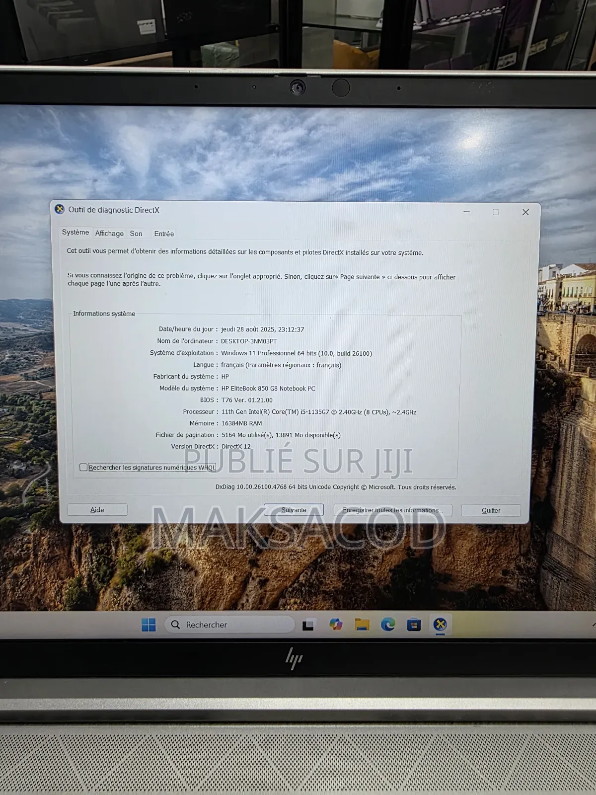 Ordinateur Portable HP EliteBook 850 G8 16GB Intel Core I5 SSD 512GB