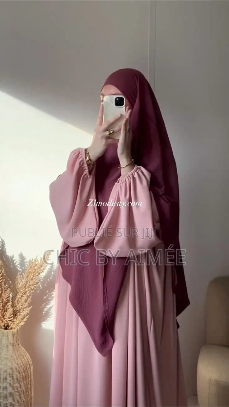 Abaya Khimar 1 Ton Et 2 Ton