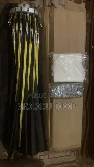 Softbox Parabolique 120cm Jaune Noir Avec Grille