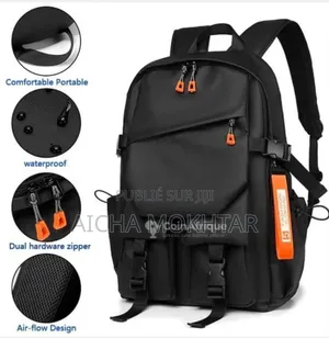 Sacs À Dos Noir Orange