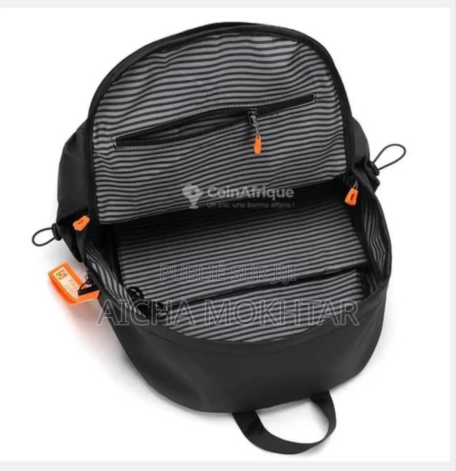 Sacs À Dos Noir Orange