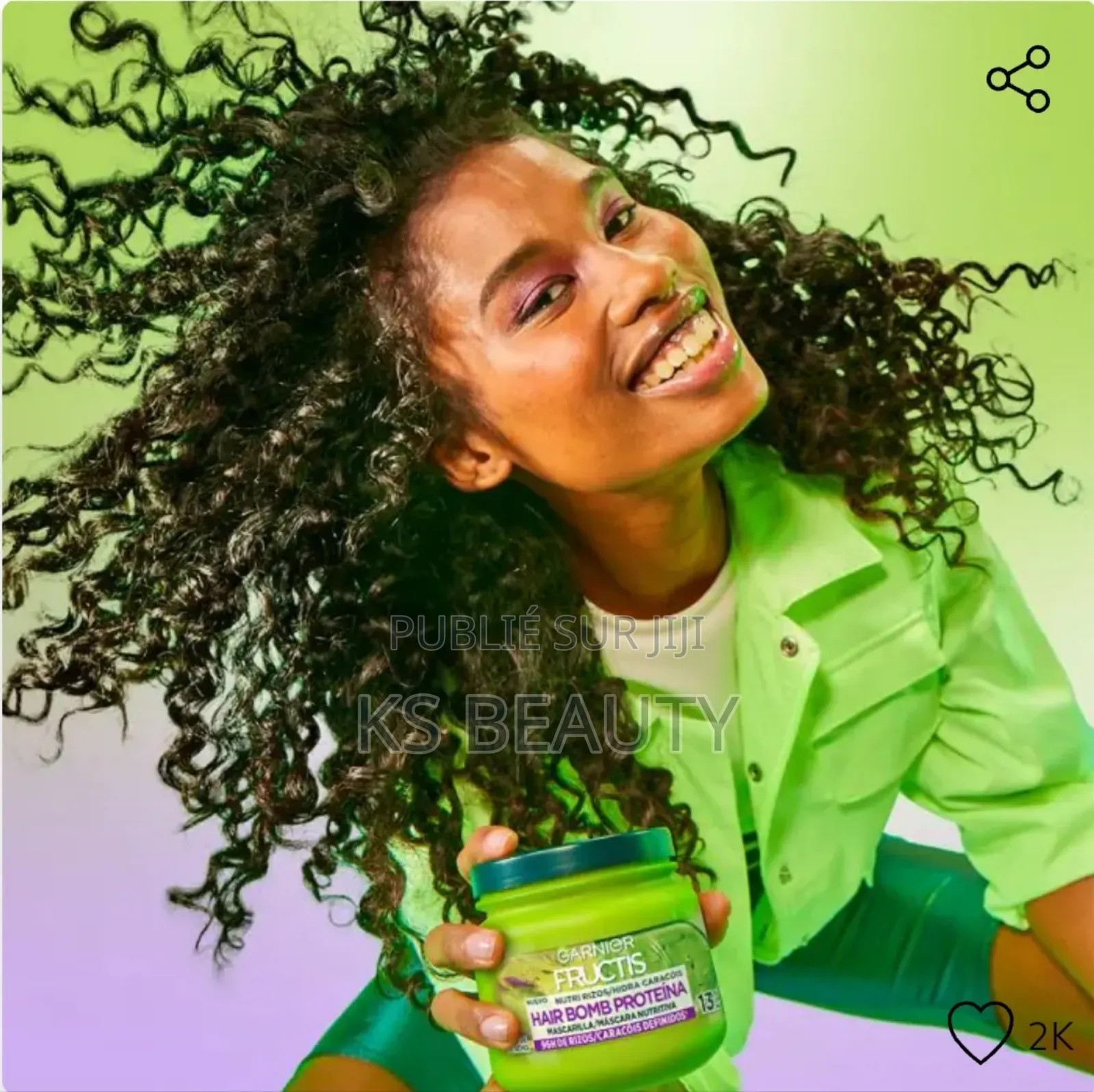 Garnier Fructis Masque Capillaire Nutri Boucles Hair Bomb Protéine