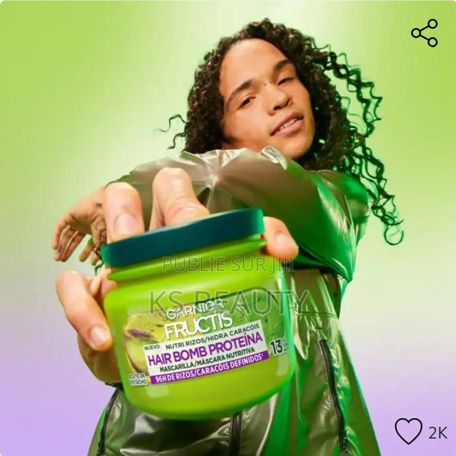 Garnier Fructis Masque Capillaire Nutri Boucles Hair Bomb Protéine