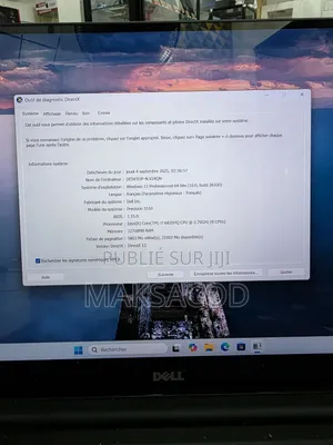 Ordinateur portable Dell Precision 5510 32GB Intel Core i7 SSD 256GB