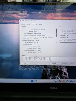 Ordinateur portable Dell Precision 5510 32GB Intel Core i7 SSD 256GB