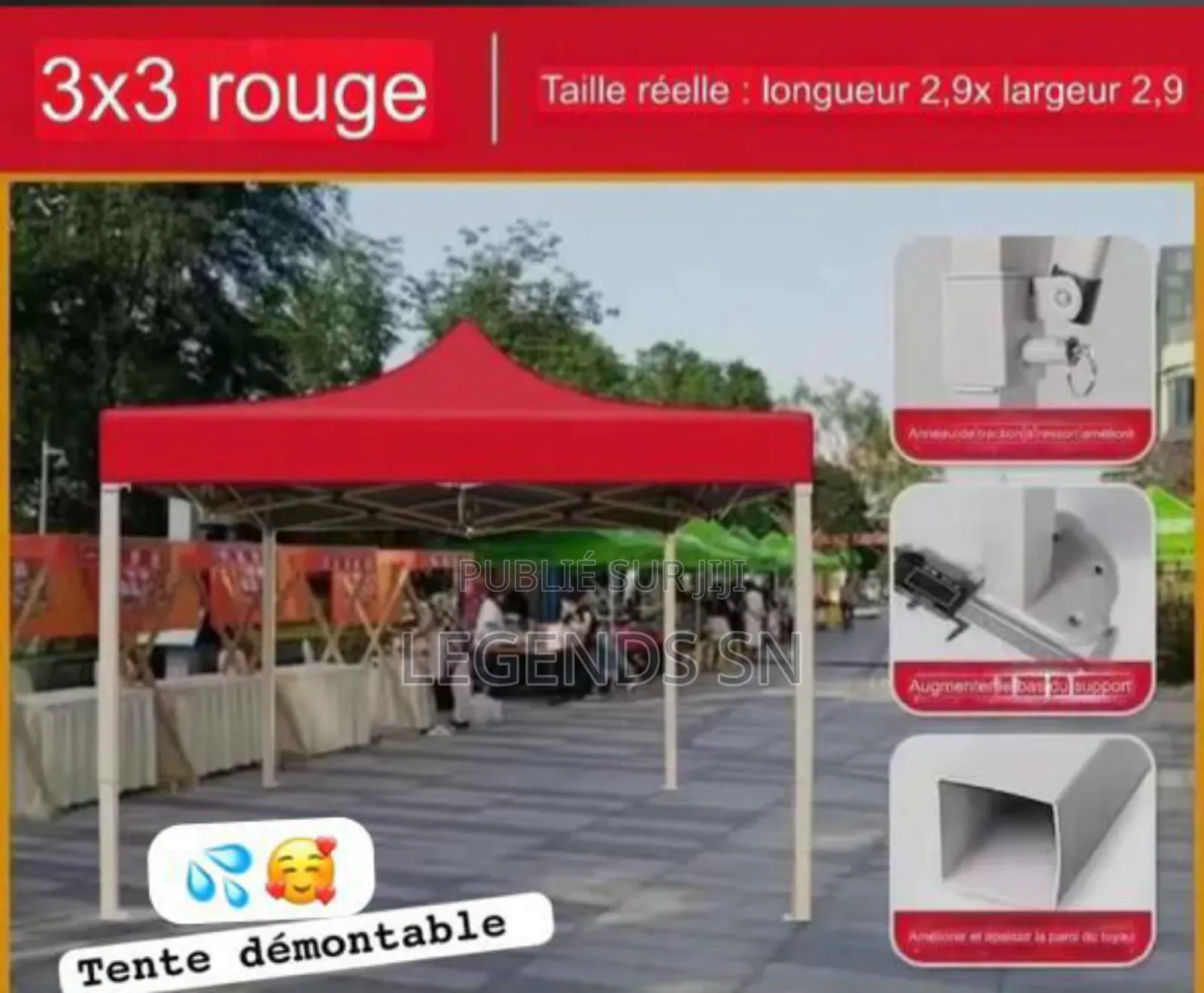 Tente Bache 3 Mètre Carré