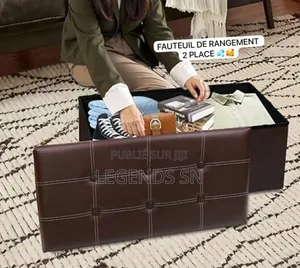 Pouf De Rangement 2 Place Multifonctions