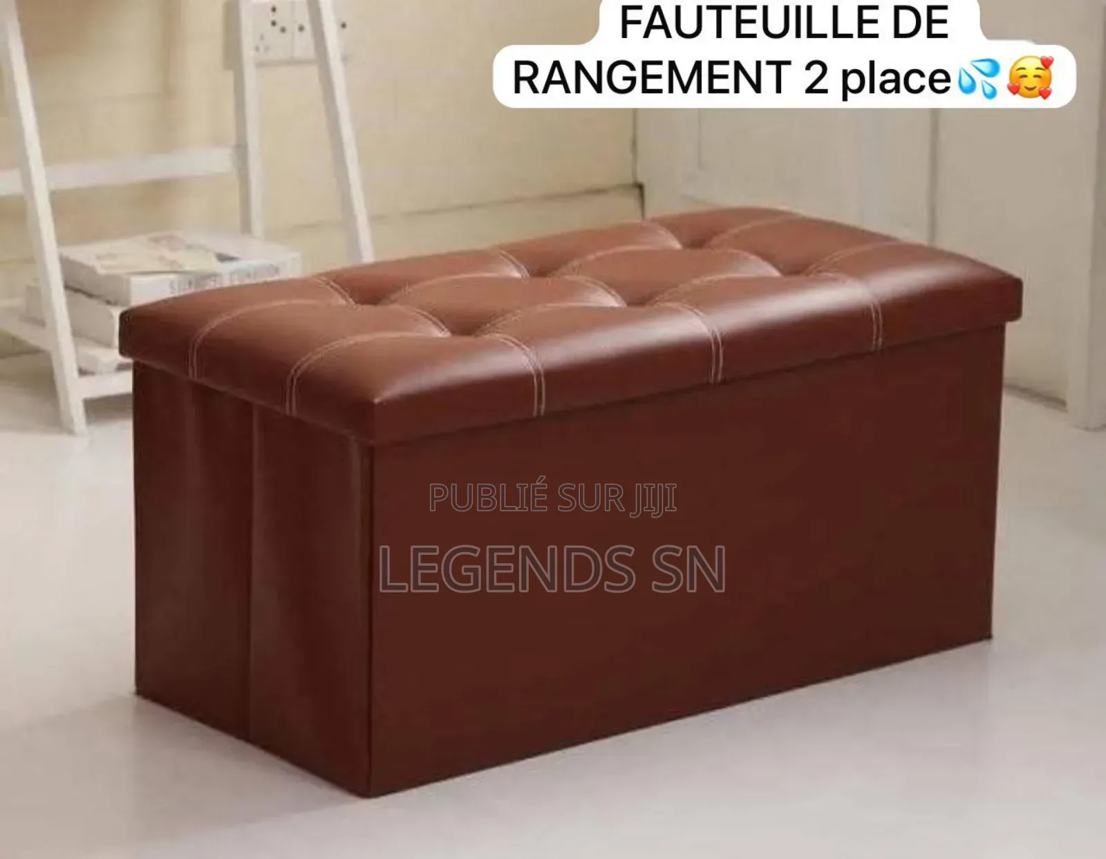 Pouf De Rangement 2 Place Multifonctions