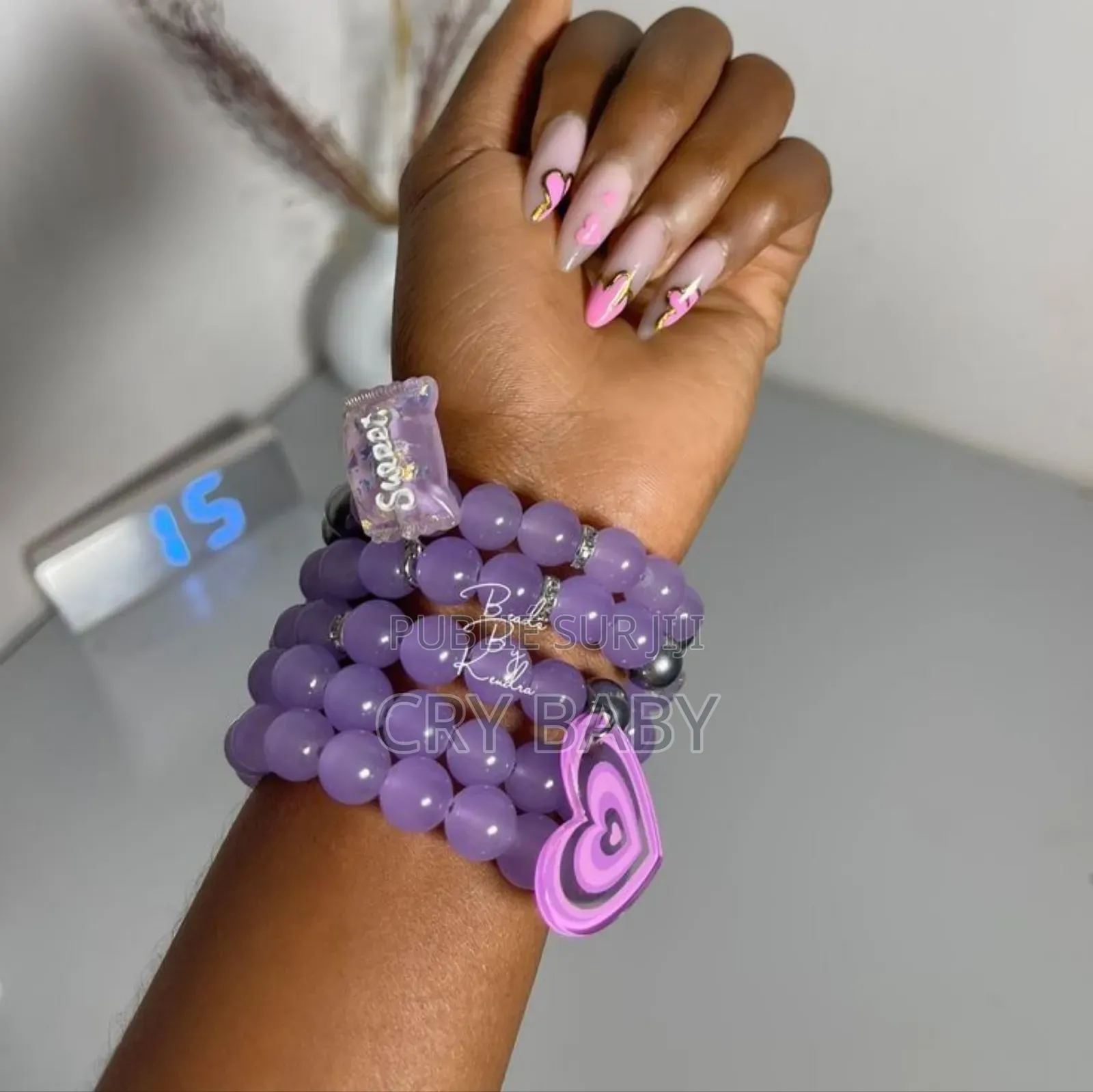 Bracelet En Perles Personnalisé Avec Amour