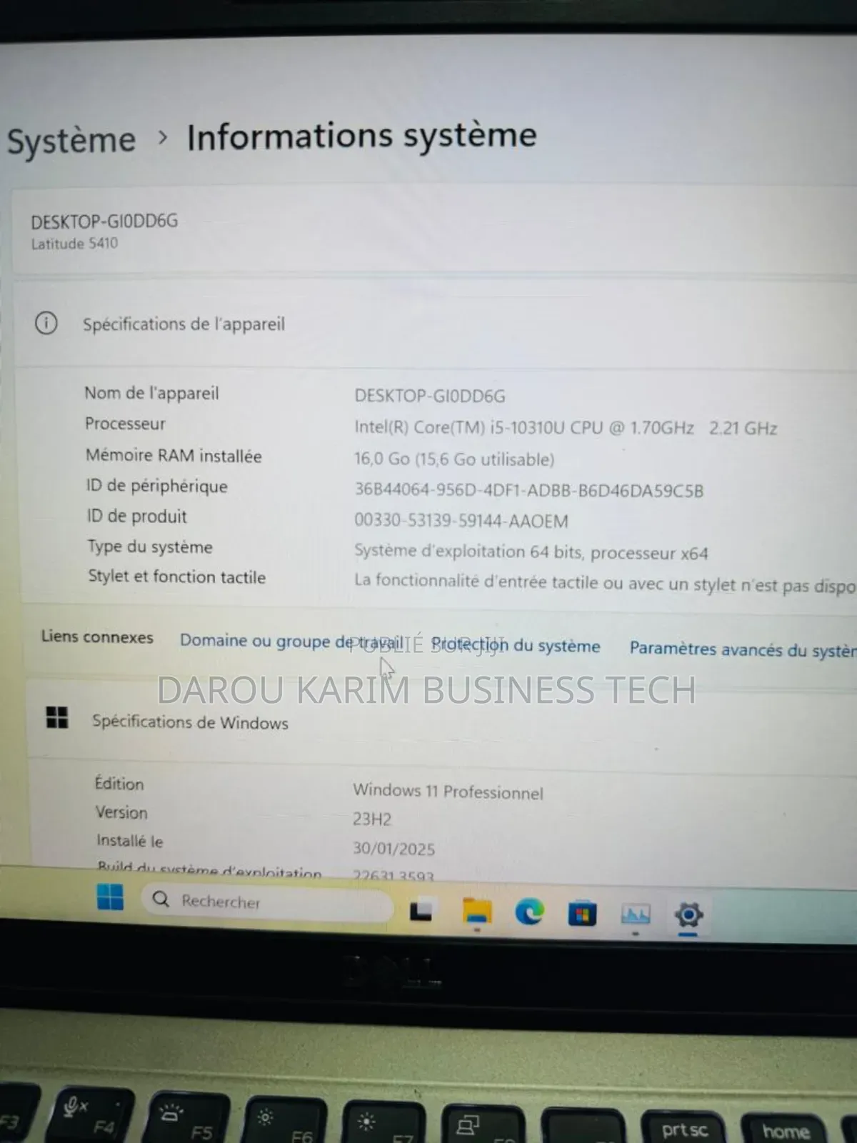 New Ordinateur portable Dell Latitude 5410 16GB Intel Core i5 SSD 256GB