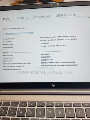 New HP ZBook Firefly 14 G7 16GB Intel Core i7 SSD 256GB