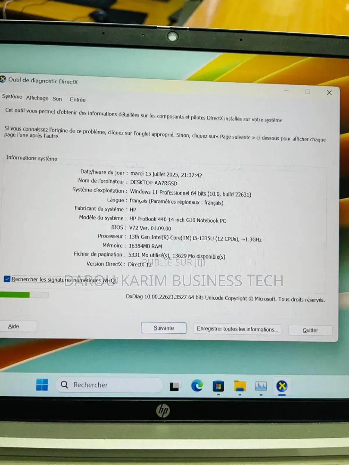 New Ordinateur portable HP ProBook 440 G10 16GB Intel Core i5 SSD 512GB