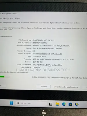 New Ordinateur portable HP 630 16GB Intel Core i5 SSD 256GB