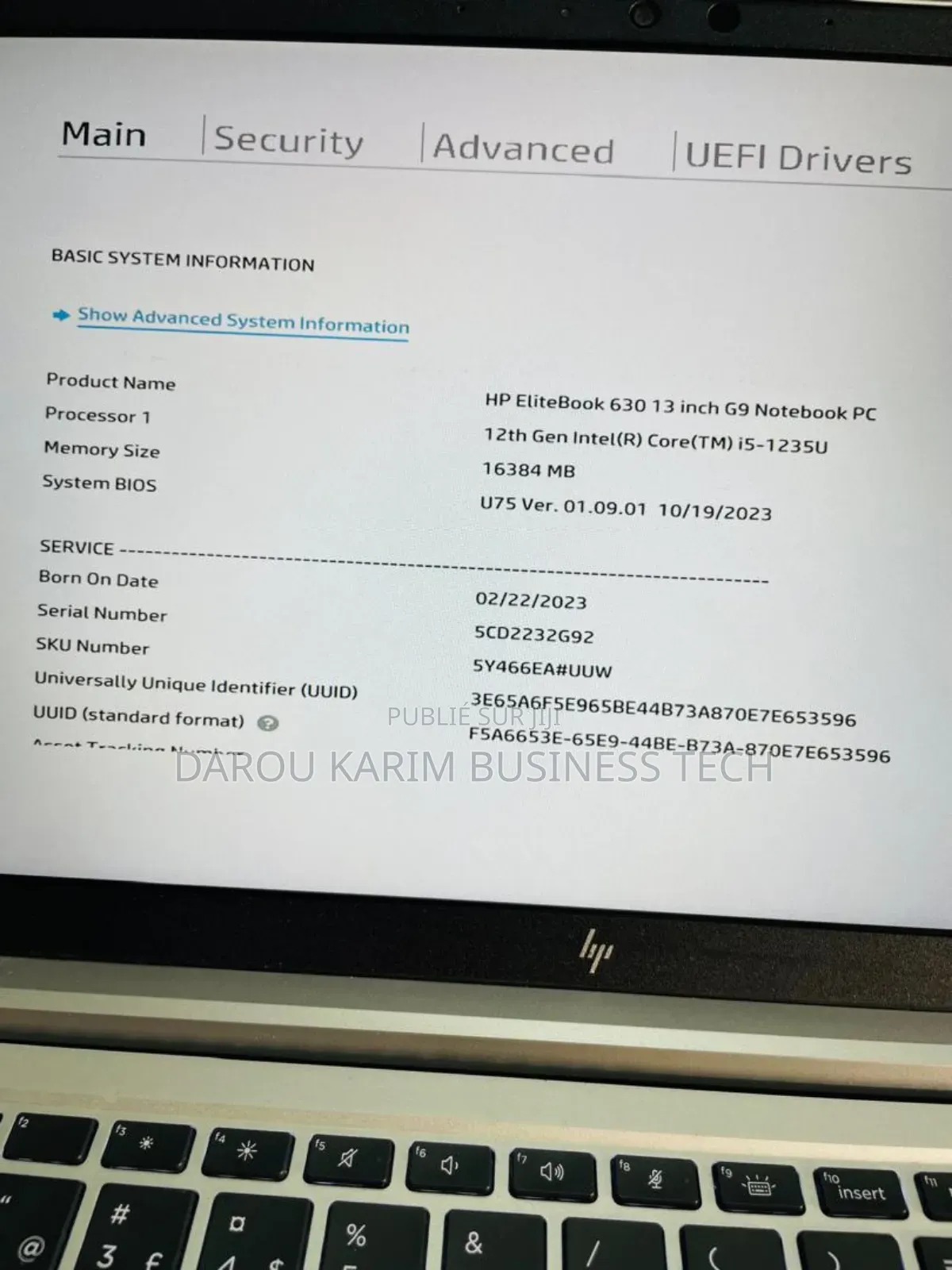 New Ordinateur portable HP 630 16GB Intel Core i5 SSD 256GB