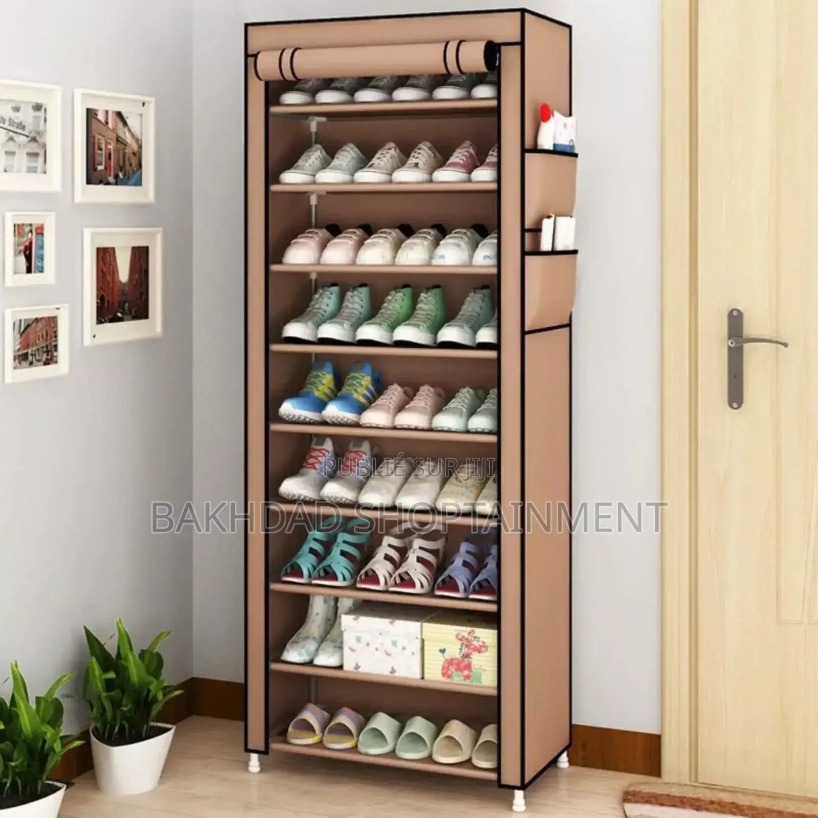 Rangement Chaussure 9 Étagères Avec Housse