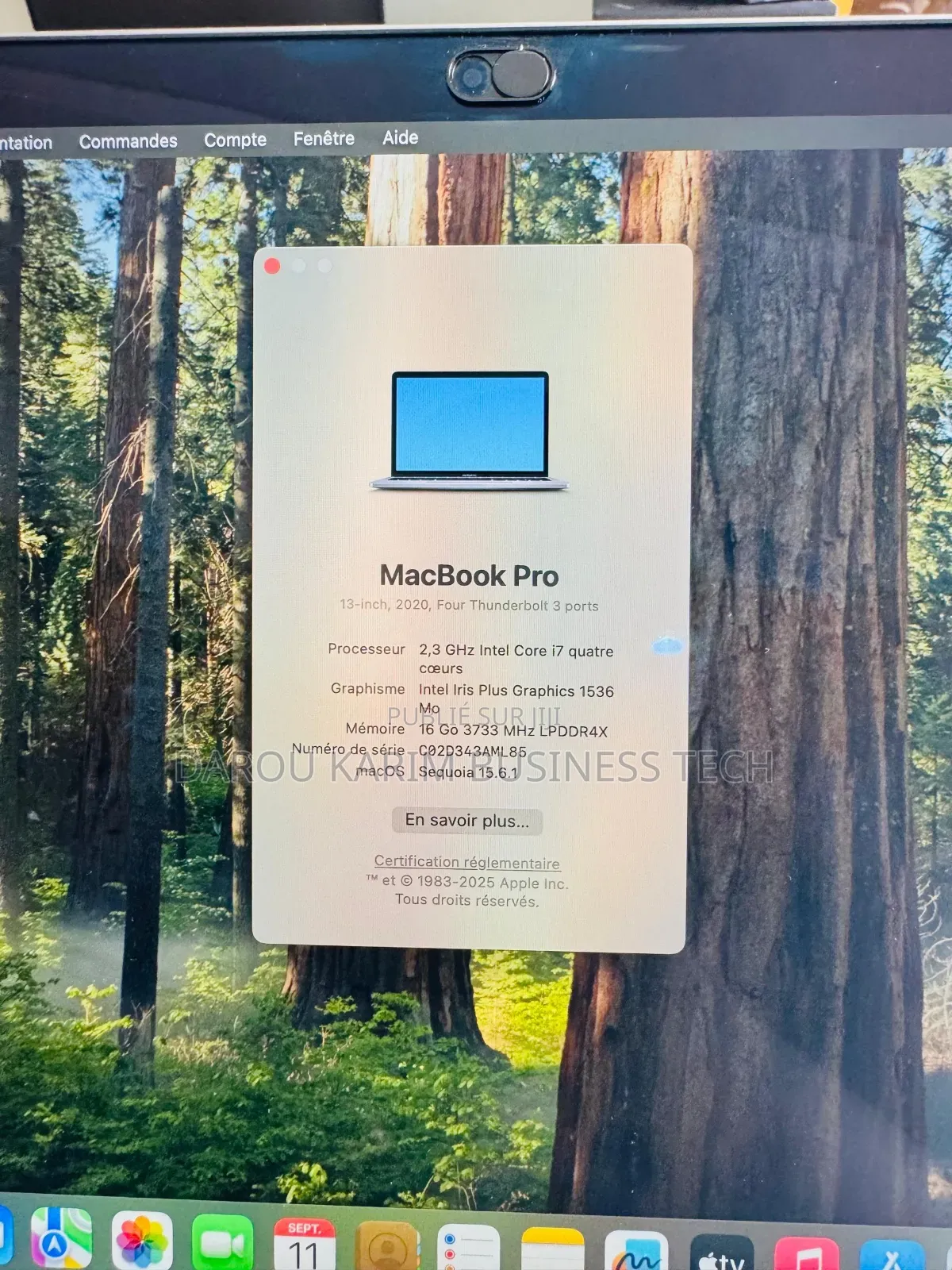 New Ordinateur Portable Apple MacBook Pro 2020 16GB Apple M1 SSD 512GB