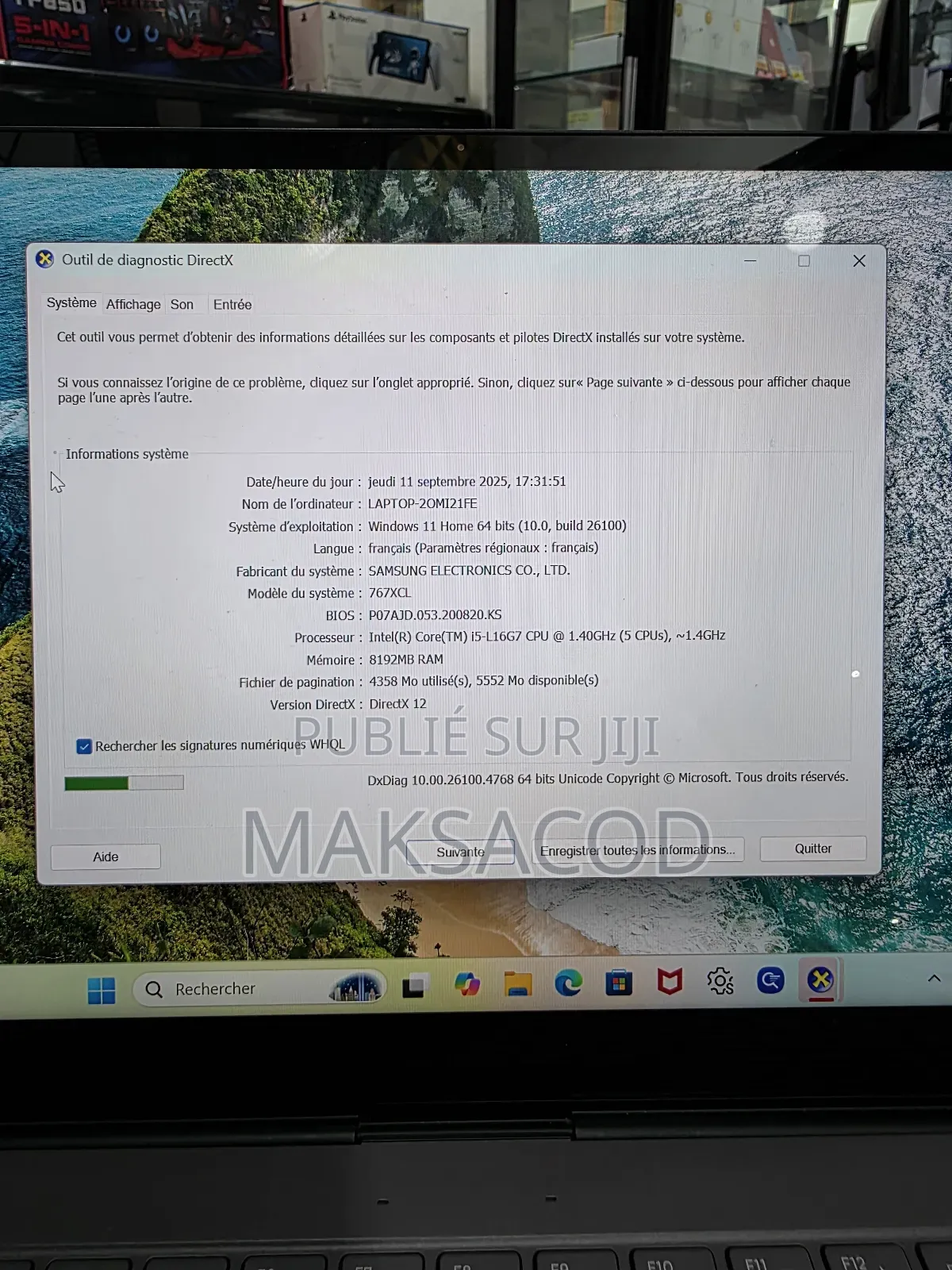 Ordinateur Portable Samsung Galaxy Book 2 8GB Intel Core I5 SSD 256GB