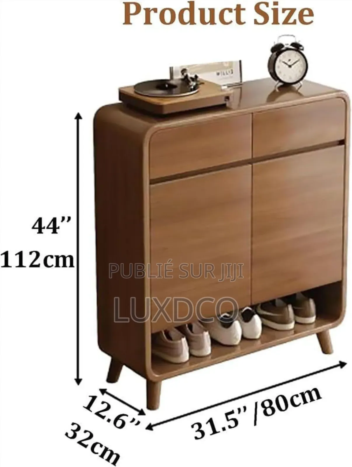 Armoire À Chaussures en Bois Massif À 5 Niveaux Avec Étagères