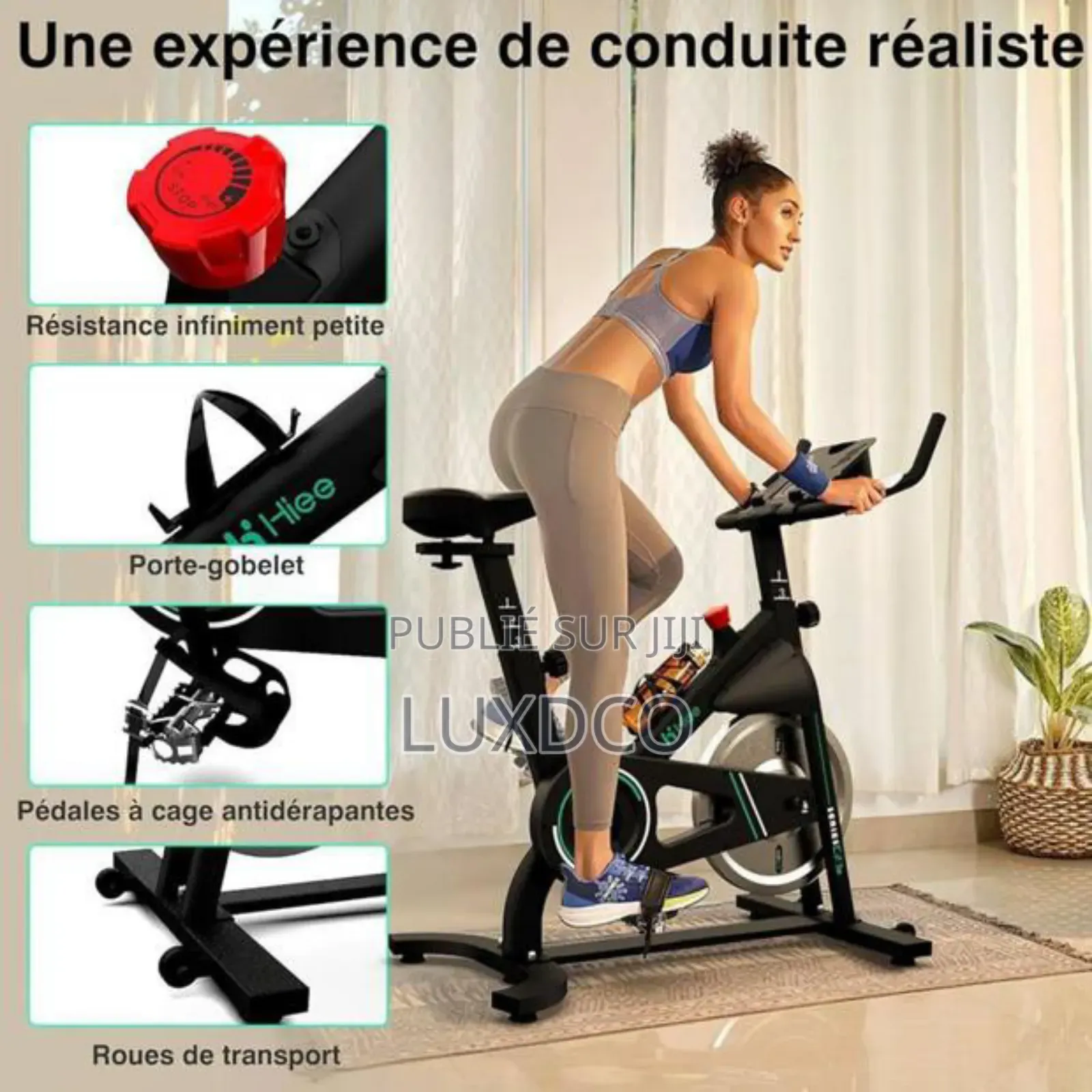 Vélo D'appartement Professionnel Avec Volant, Écran Lcd.