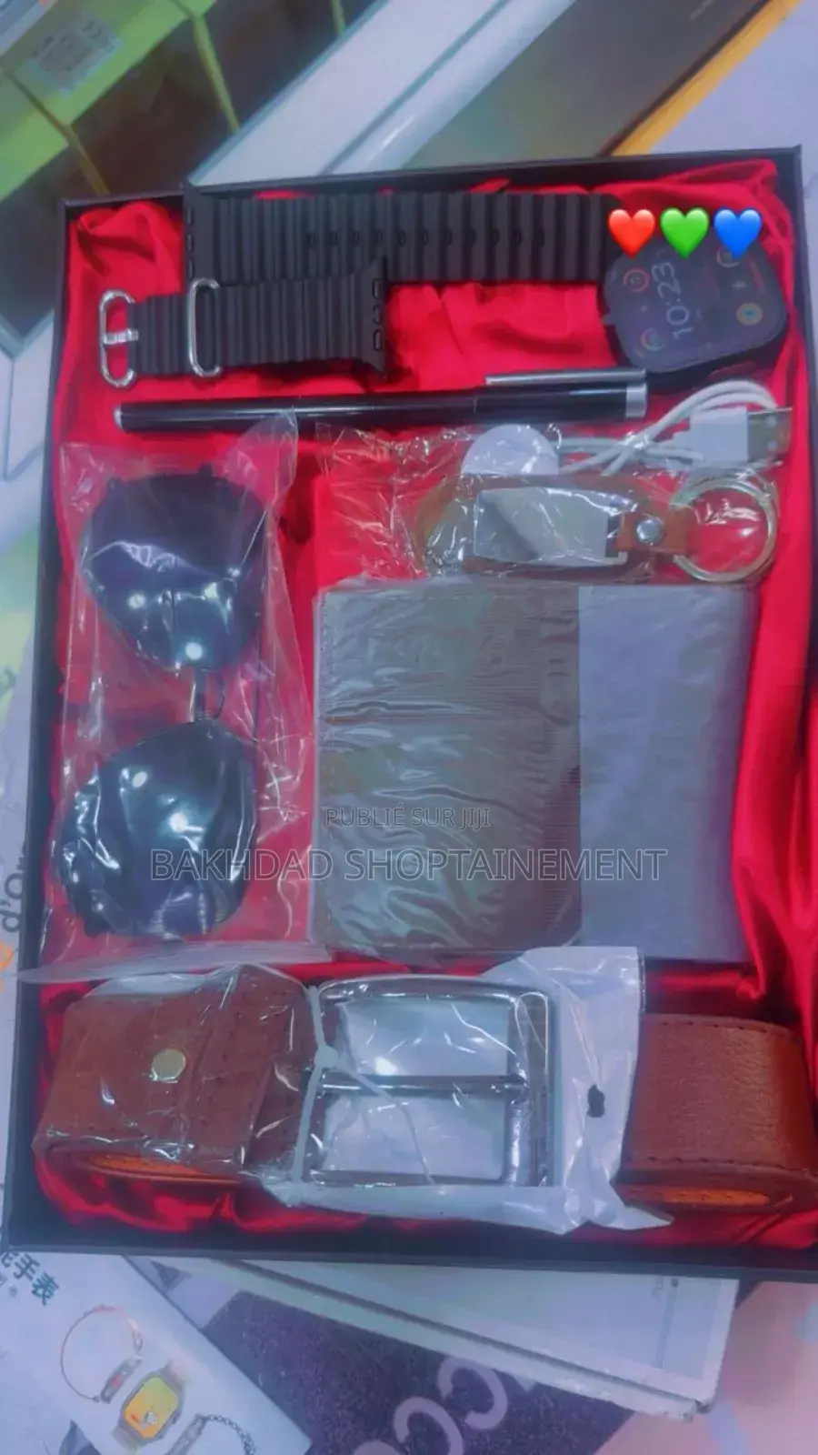 Coffret Cadeau Élégance Noire – 6 Accessoires Premium Pour Homme