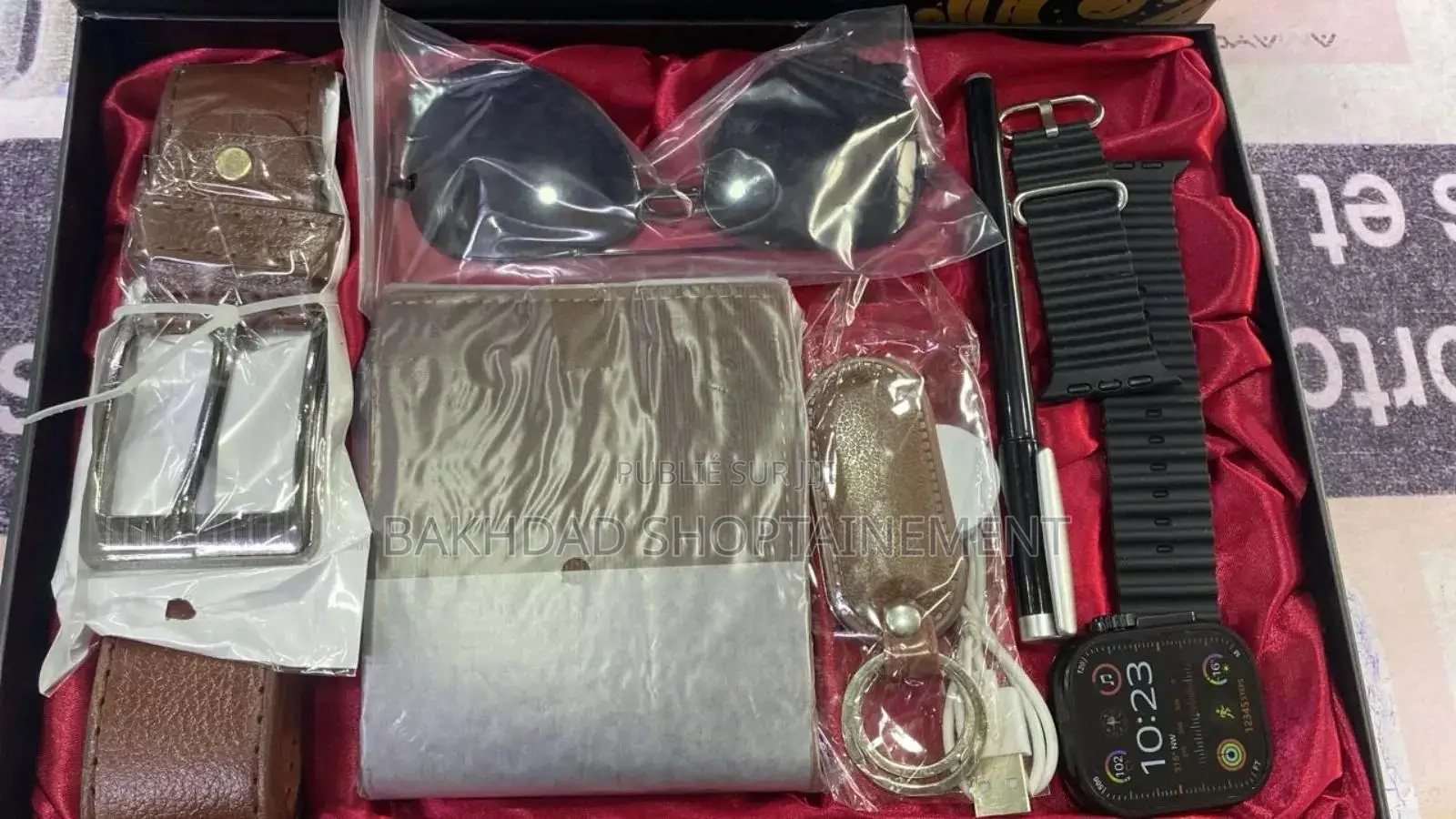 Coffret Cadeau Élégance Noire – 6 Accessoires Premium Pour Homme