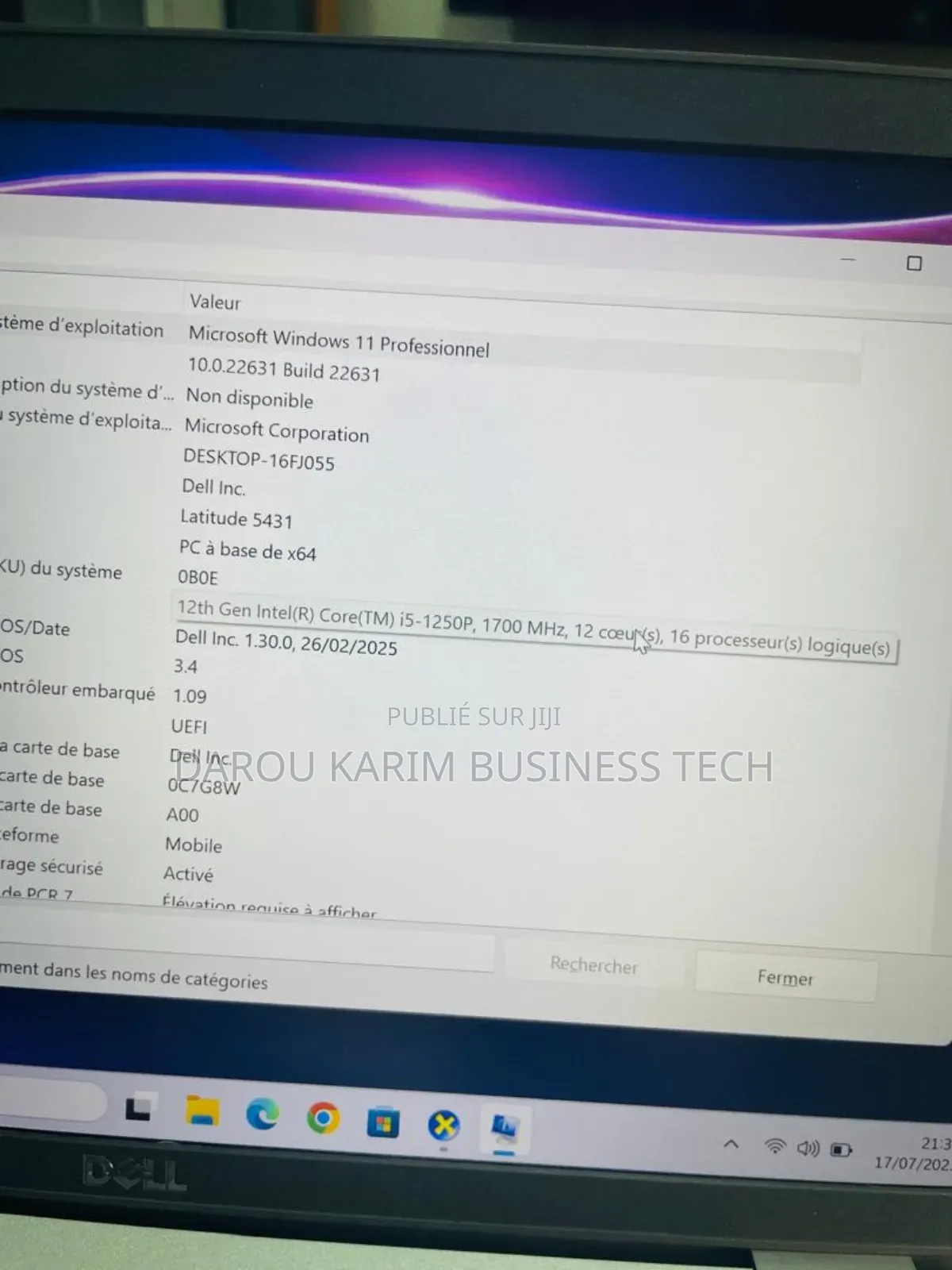 New Ordinateur Portable Dell Latitude 5431 16GB Intel Core I5 SSD 512GB