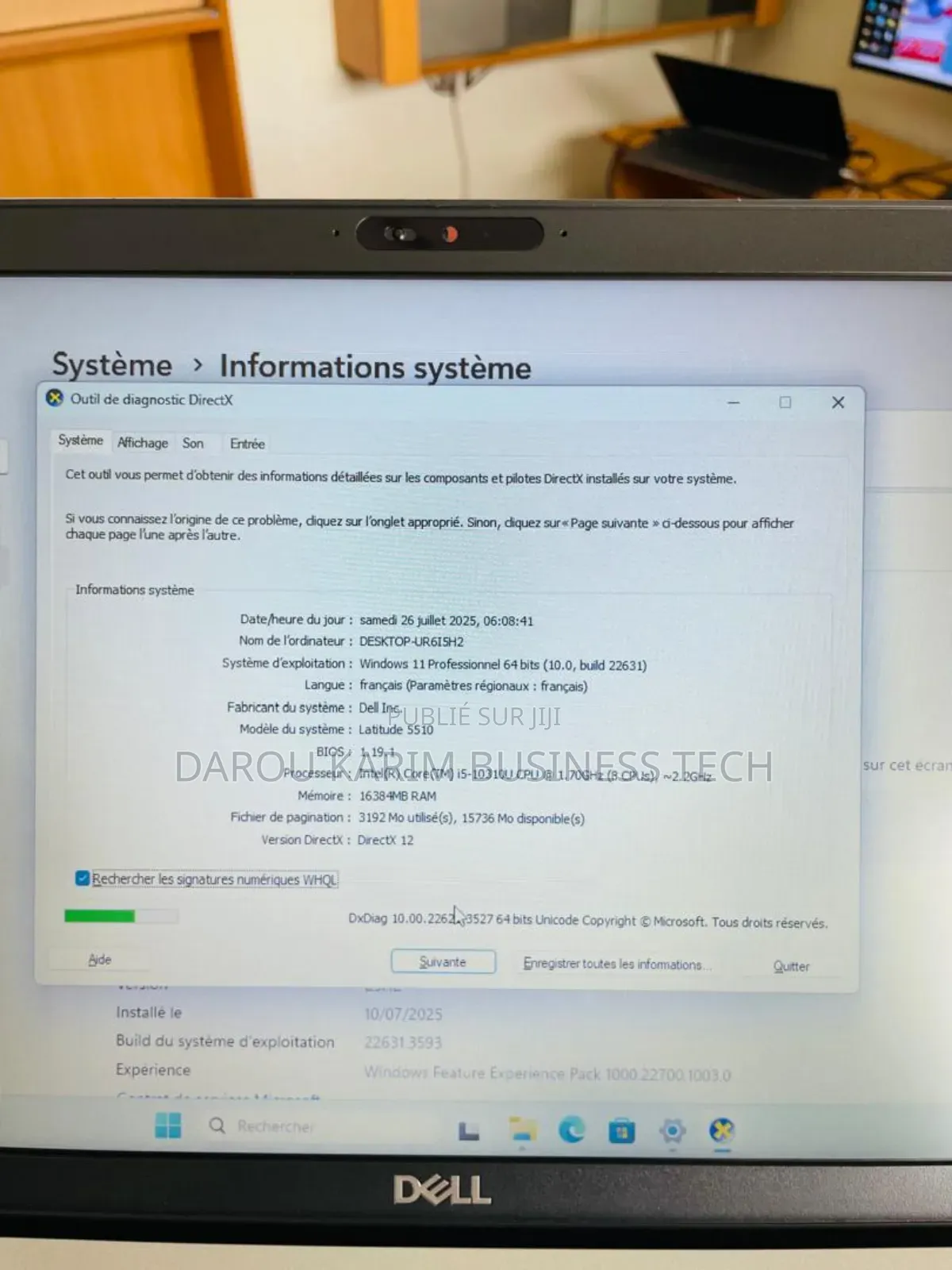 New Ordinateur Portable Dell Latitude 5510 16GB Intel Core I7 SSD 512GB
