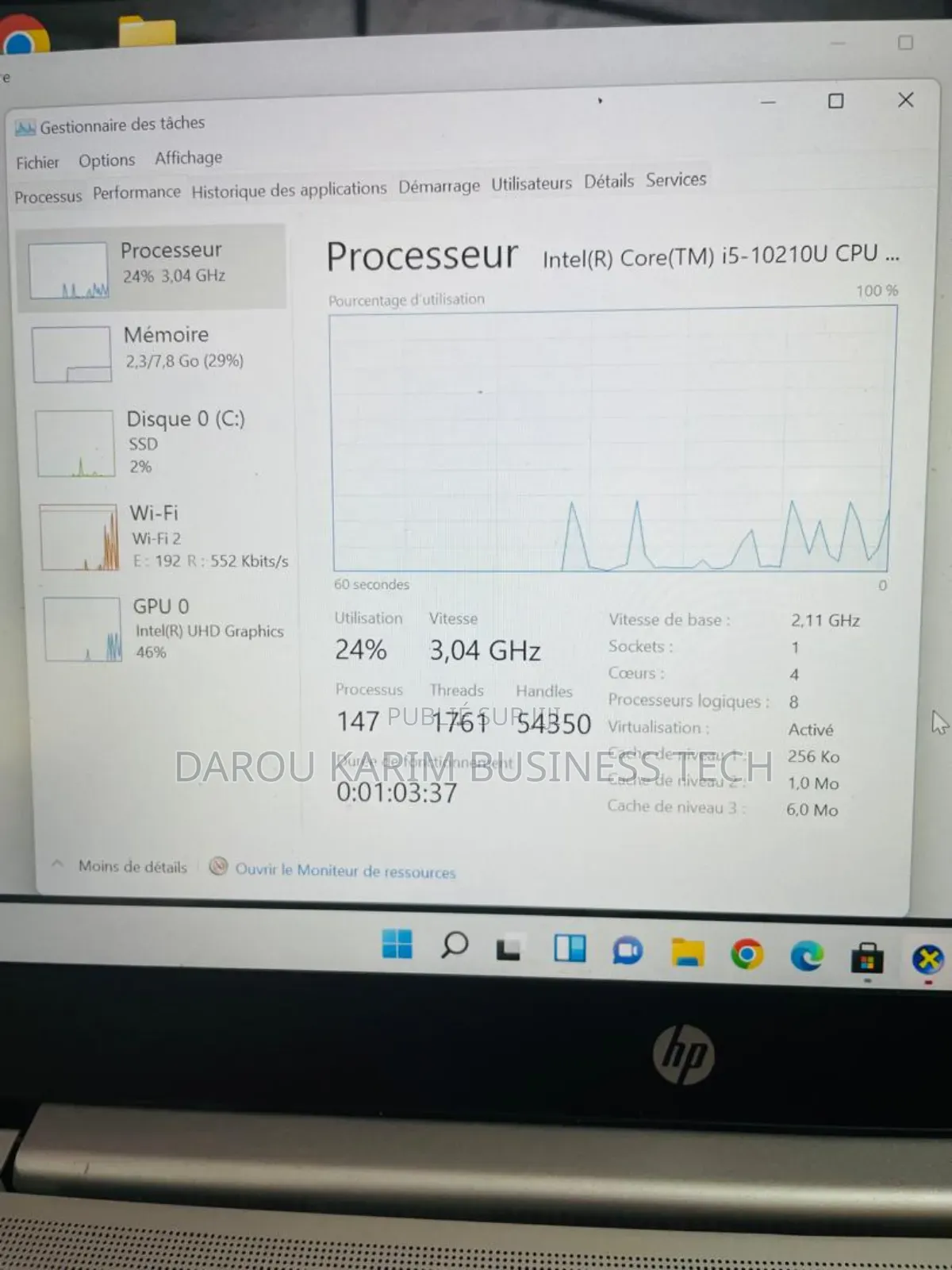 New Ordinateur Portable HP ProBook 440 G7 8GB Intel Core I5 SSD 512GB