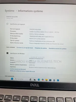 New Ordinateur Portable Dell Latitude 5400 8GB Intel Core I7 SSD 256GB