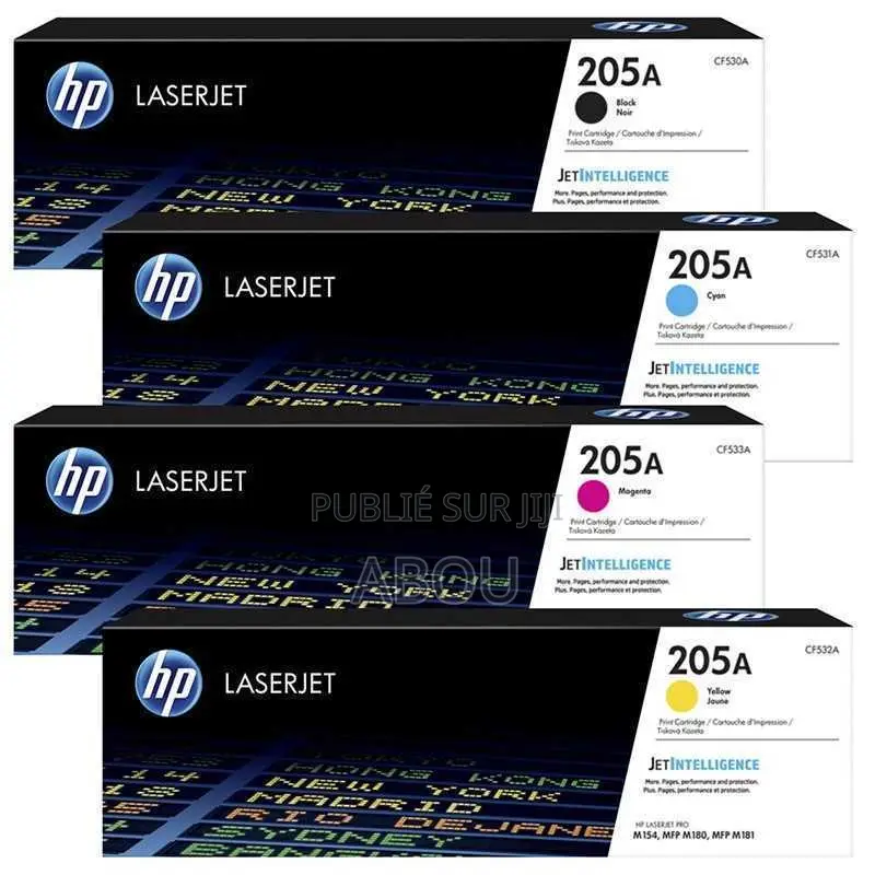 Toner Hp 205 Couleur – Original (Cf531a, Cf532a, Cf533a)