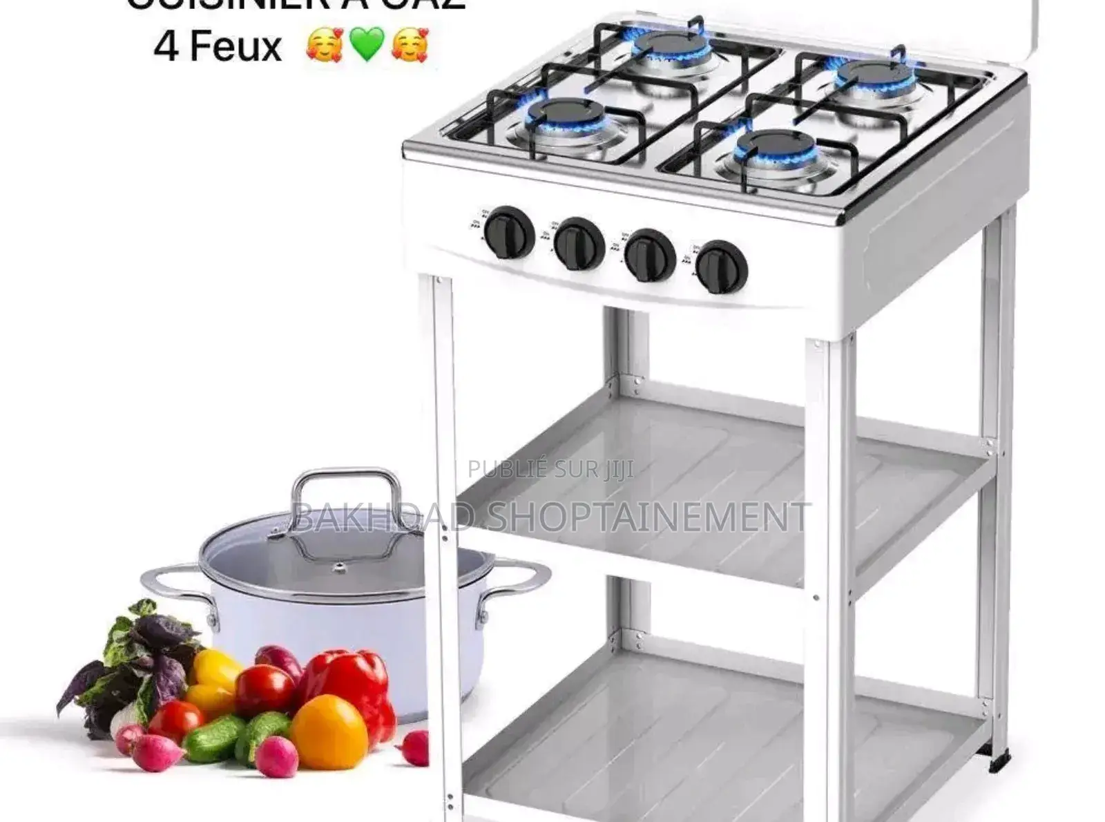Cuisinière À Gaz 4 Feux – Design Compact Robuste