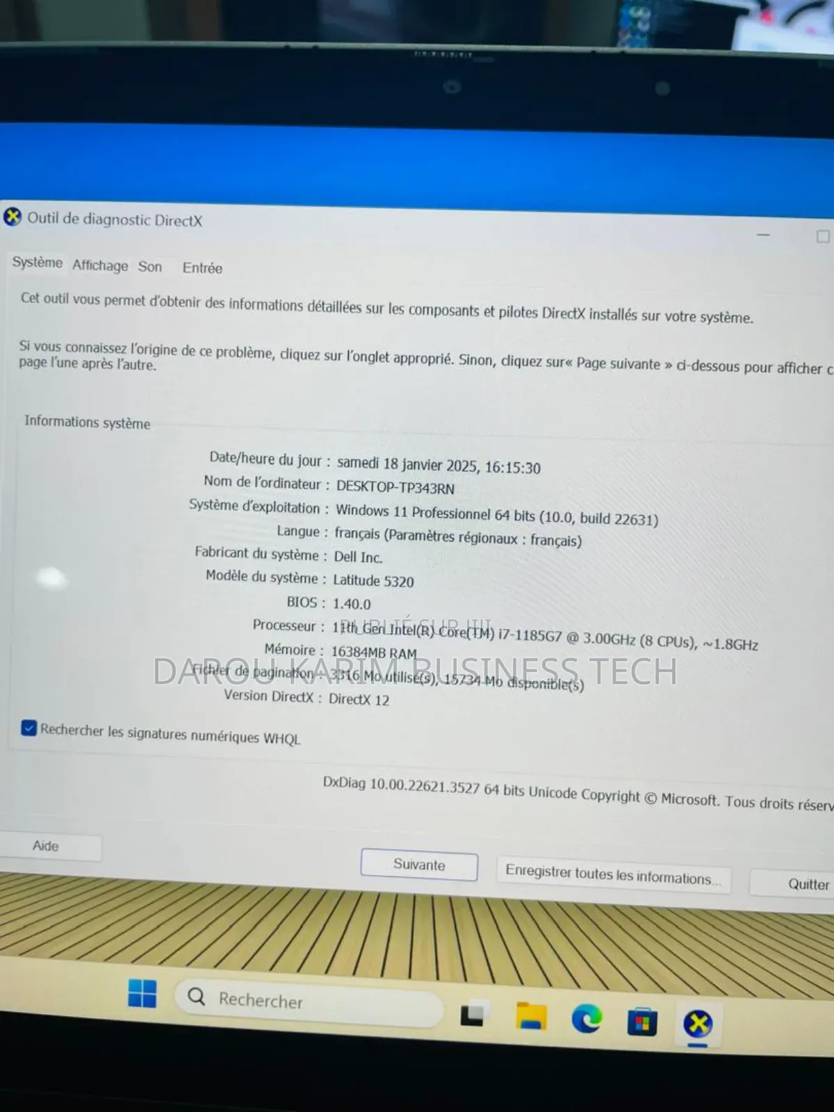 New Ordinateur Portable Dell Latitude 5320 16GB Intel Core I7 SSD 512GB