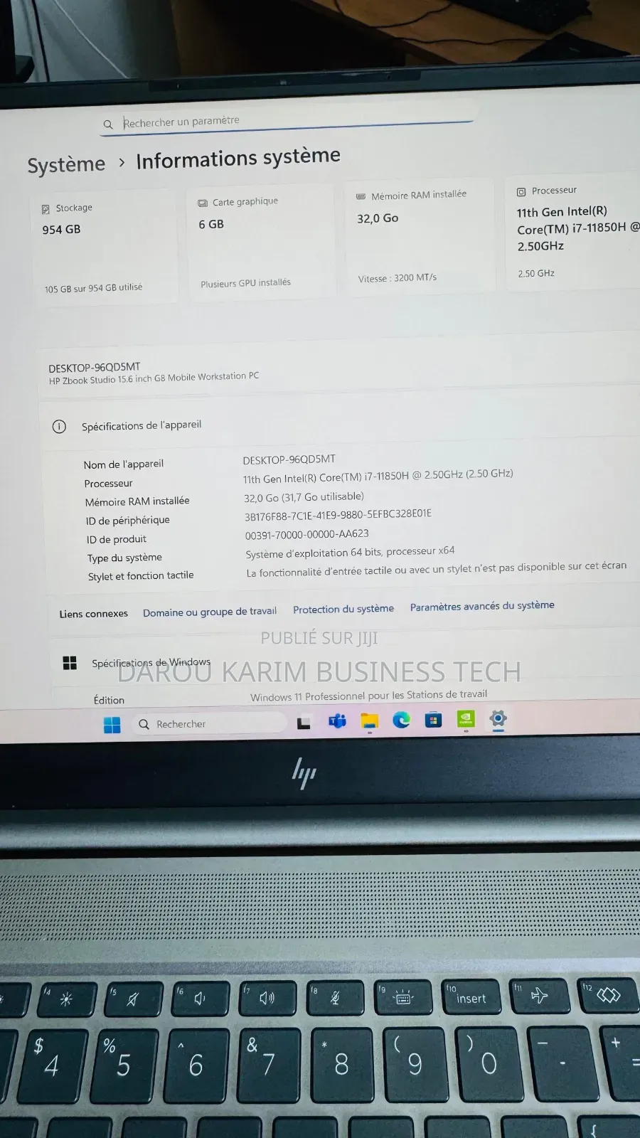 New Ordinateur Portable HP ZBook 15 32GB Intel Core I7 SSD 1T