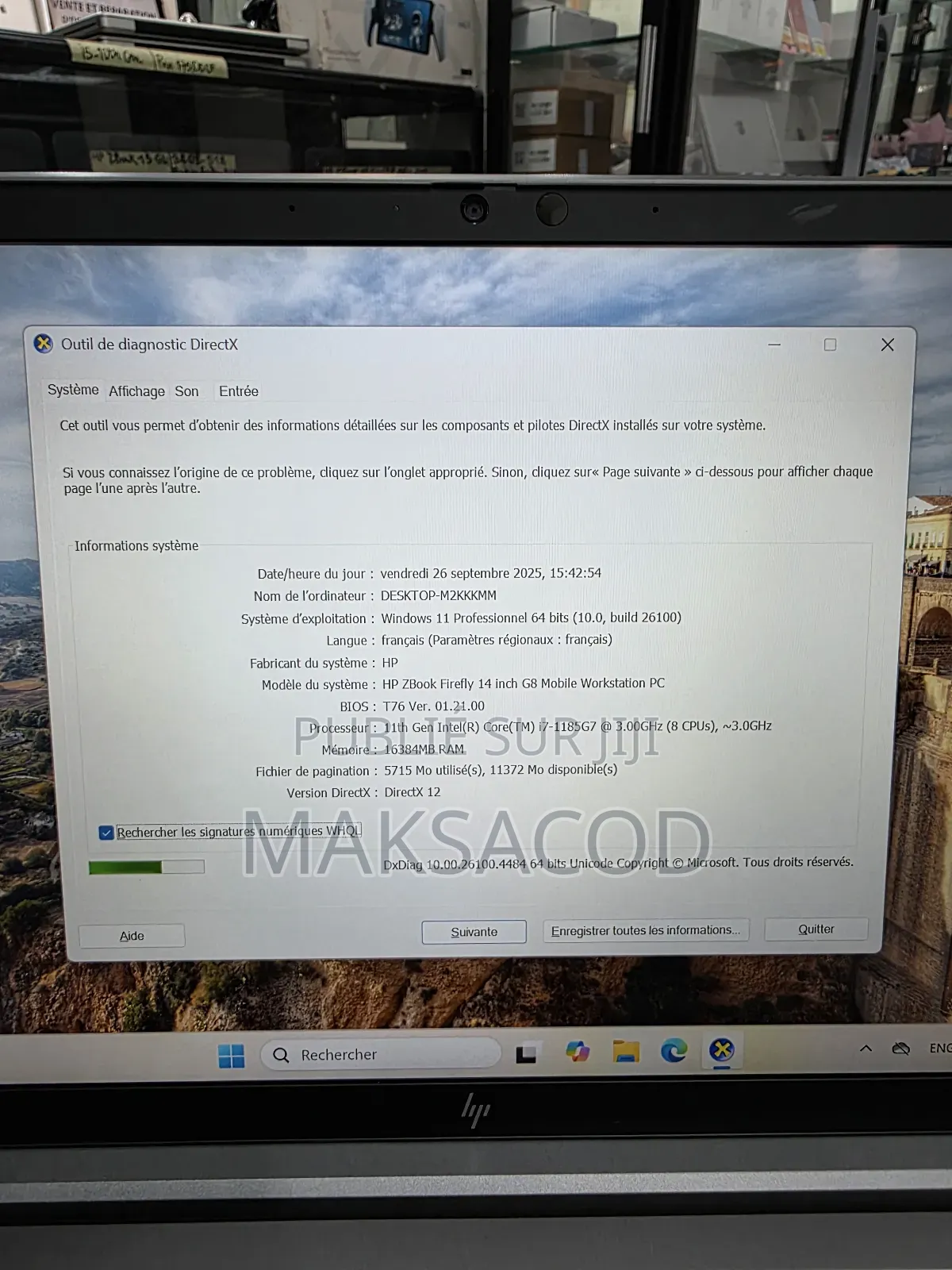 Ordinateur Portable HP ZBook Firefly G8 16GB Intel Core I7 SSD 512GB