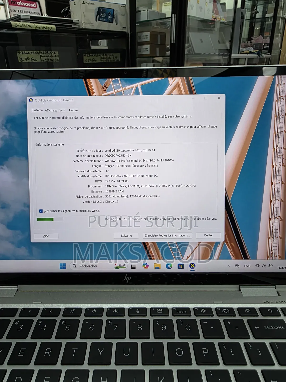 Ordinateur Portable HP EliteBook 1040 G8 16GB Intel Core I5 SSD 256GB