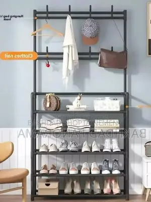 Porte-manteaux Range-chaussures 4 Niveaux