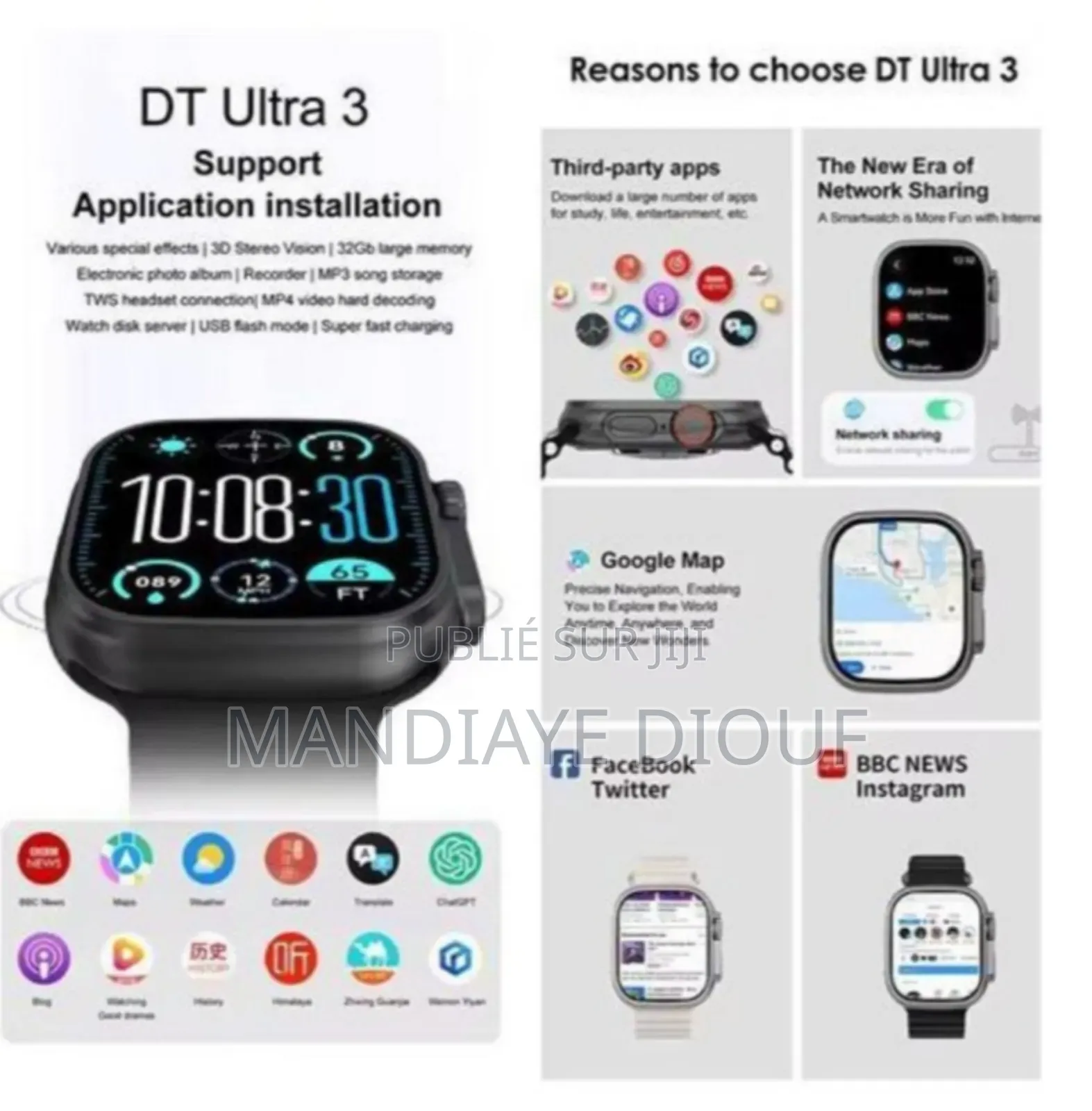 Smart Watch 7 en 1 Ultra 2.2