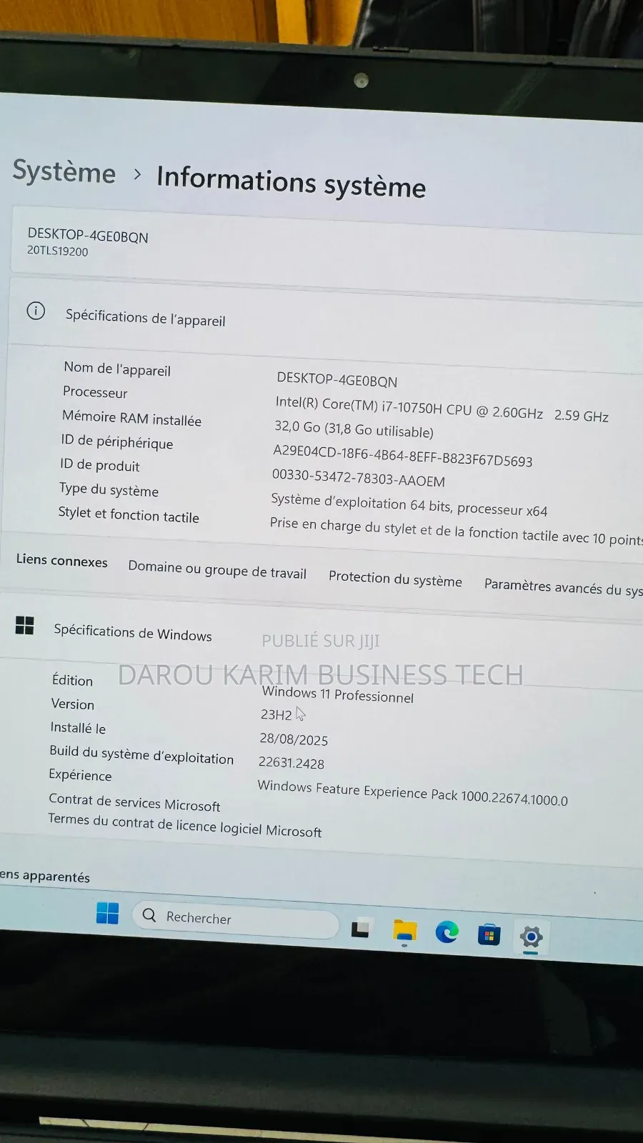 New Ordinateur Portable Lenovo ThinkPad X1 32GB Intel Core I7 SSD 512GB