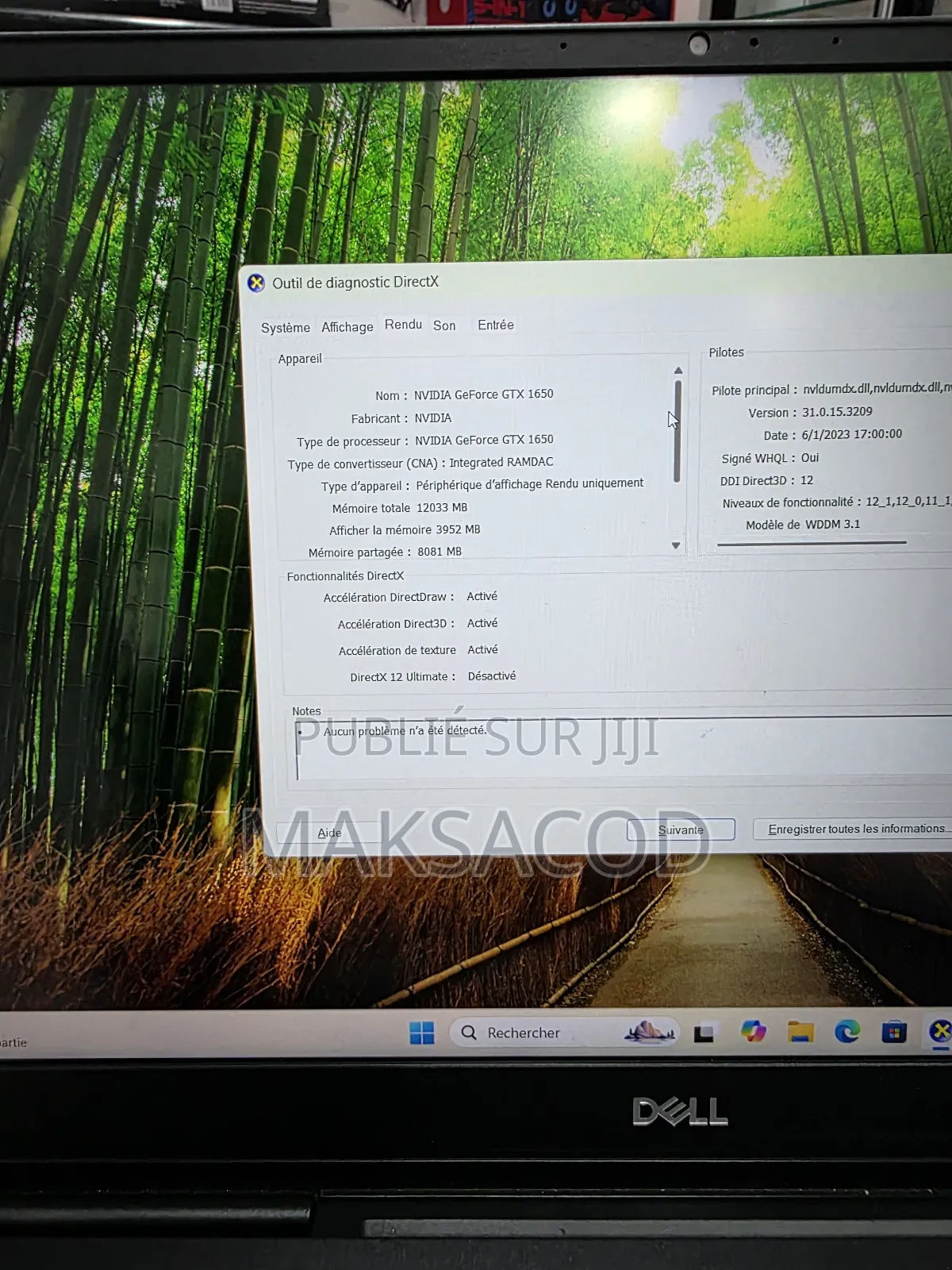 Ordinateur Portable Dell Vostro 7510 32GB Intel Core I7 SSD 512GB