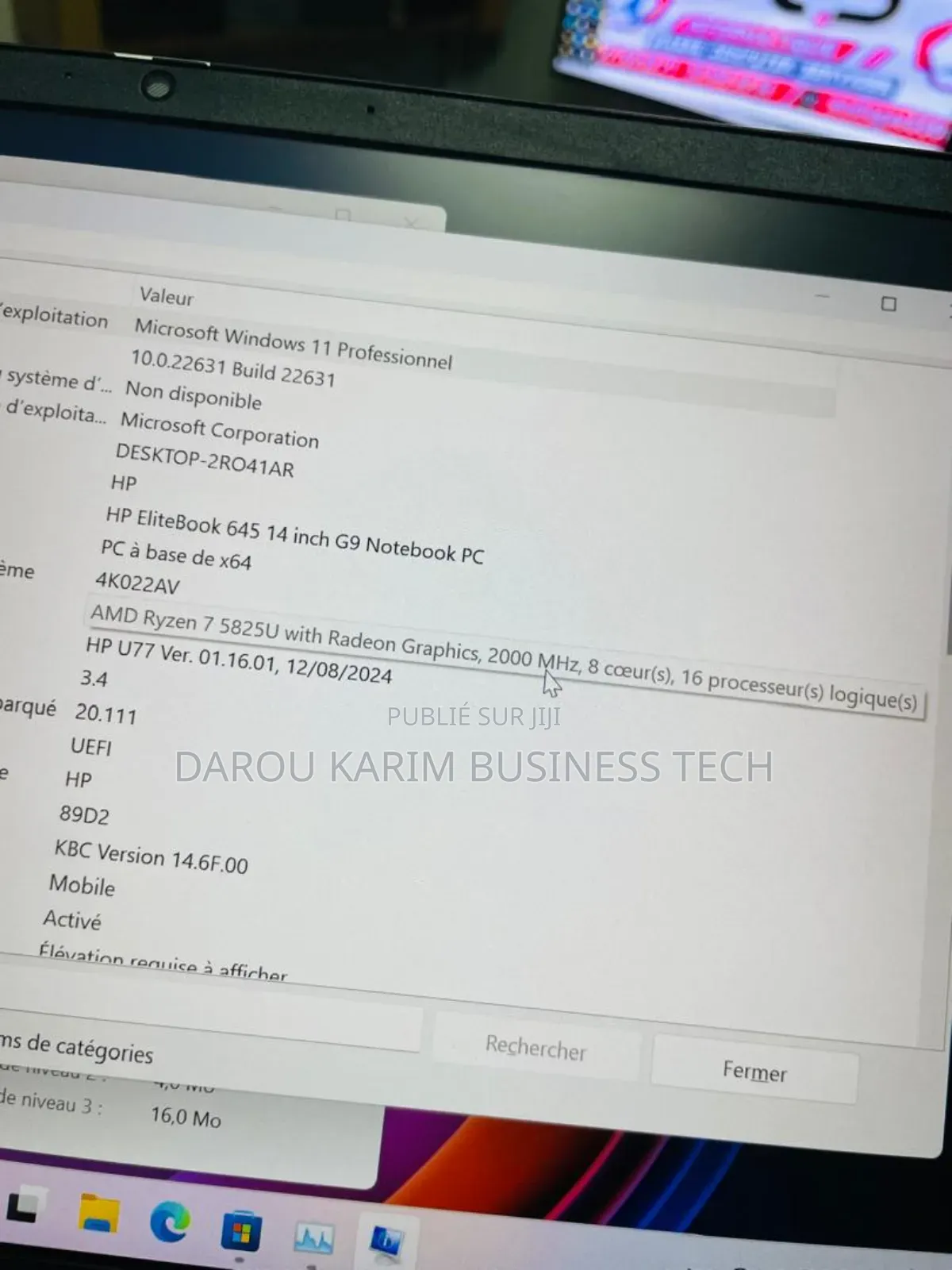 New Ordinateur Portable HP EliteBook 645 G9 16GB AMD Ryzen 7 SSD 512GB