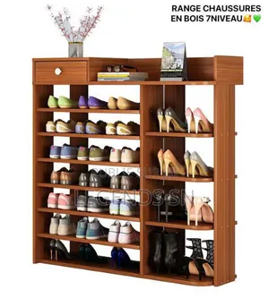 Range Chaussures en Bois 7 Niveaux