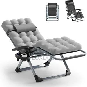 Chaise Anti-Gravité Réglable Avec Coussin, Appuie-Tête.