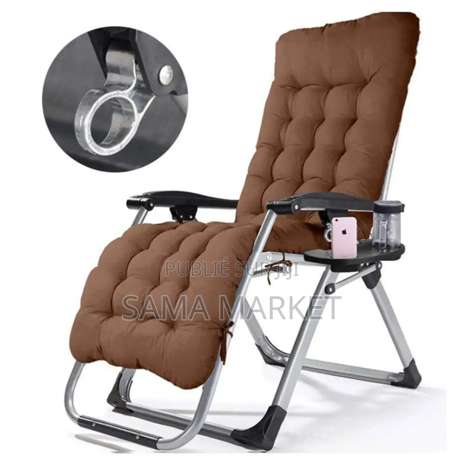 Chaise Anti-Gravité Réglable Avec Coussin, Appuie-Tête.